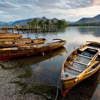 row boats derwent water england stocksolutions