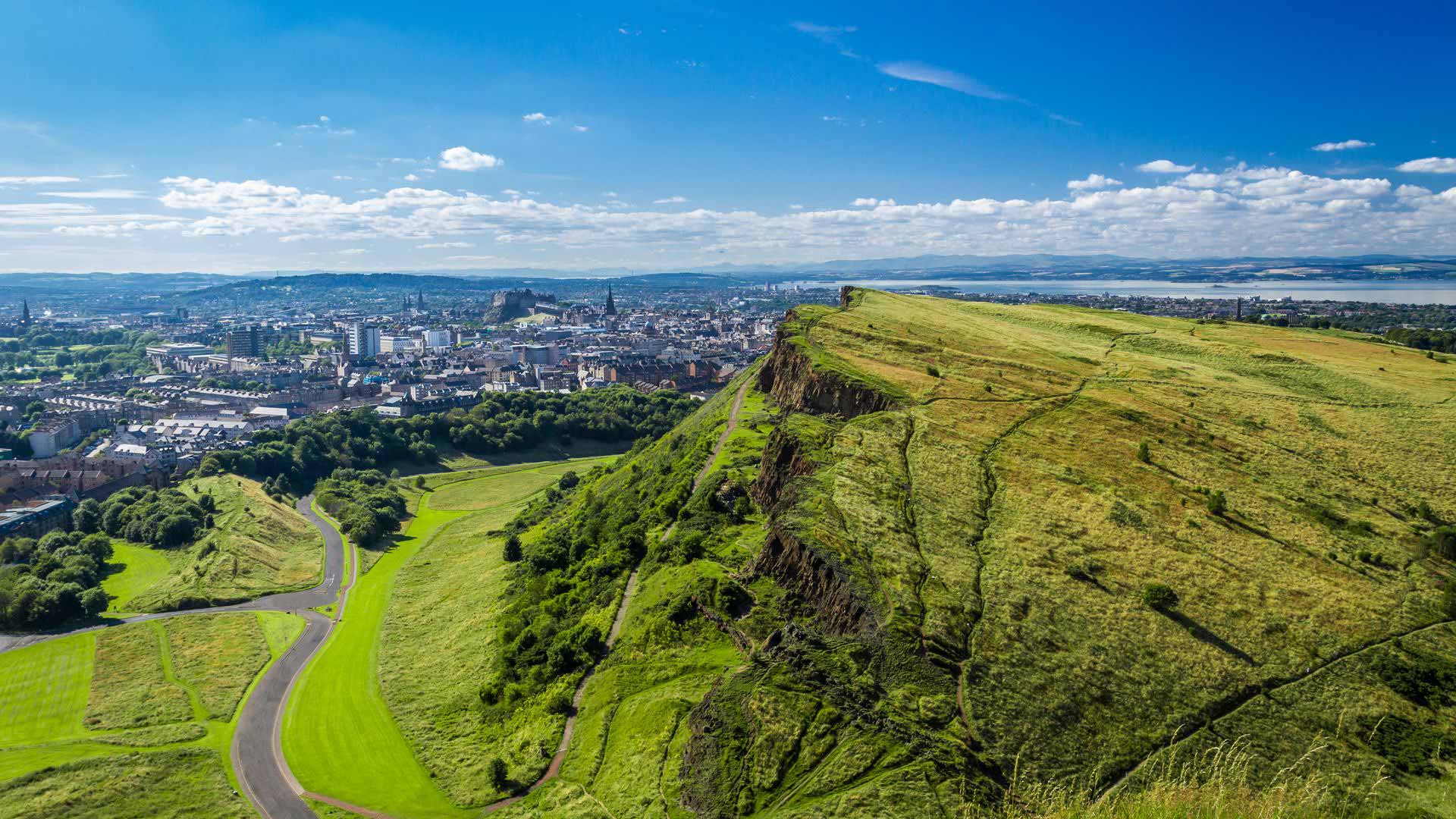 view of edinburgh from arthur's seat