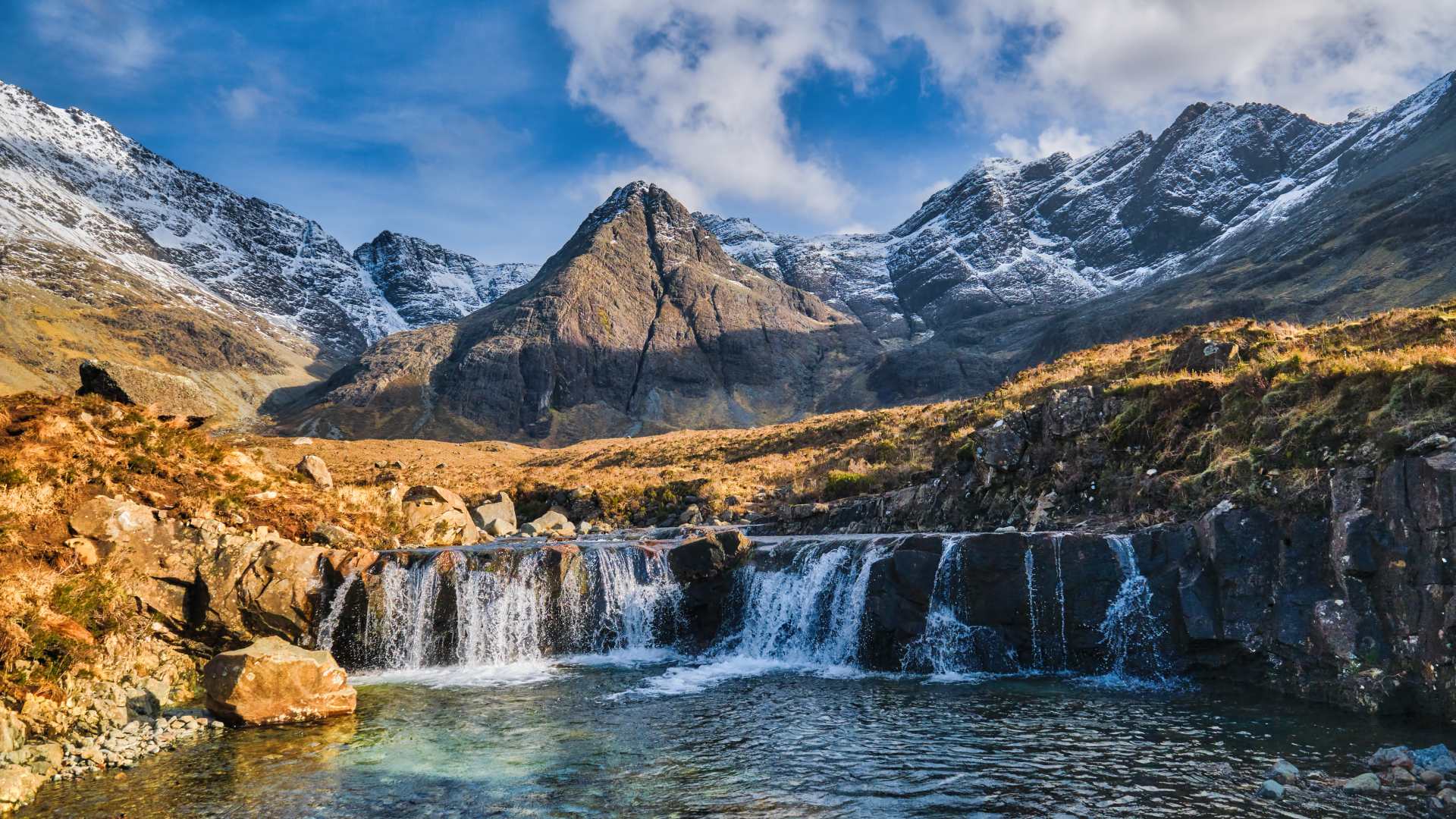 The Cuillin ridge from the Fairy Pools, Glen Brittle