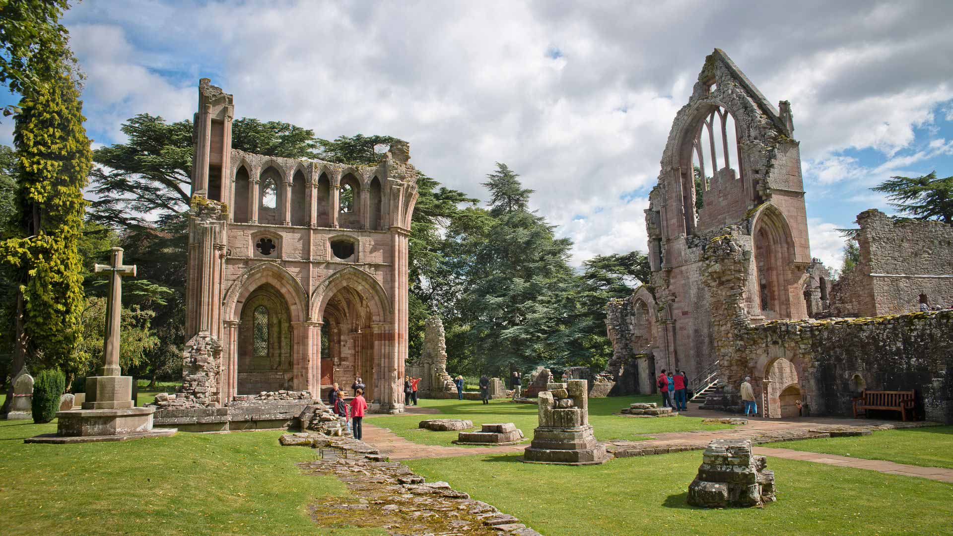 The ruins of Dryburgh Abbey