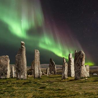 northern lights at callanish stones scotland