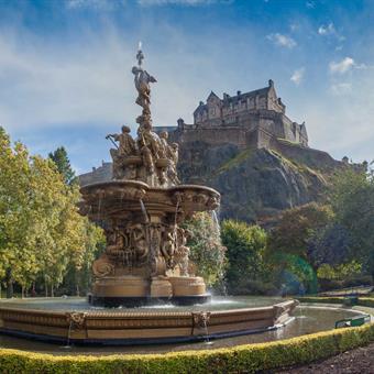 Princes Street Gardens with Edinburgh Castle