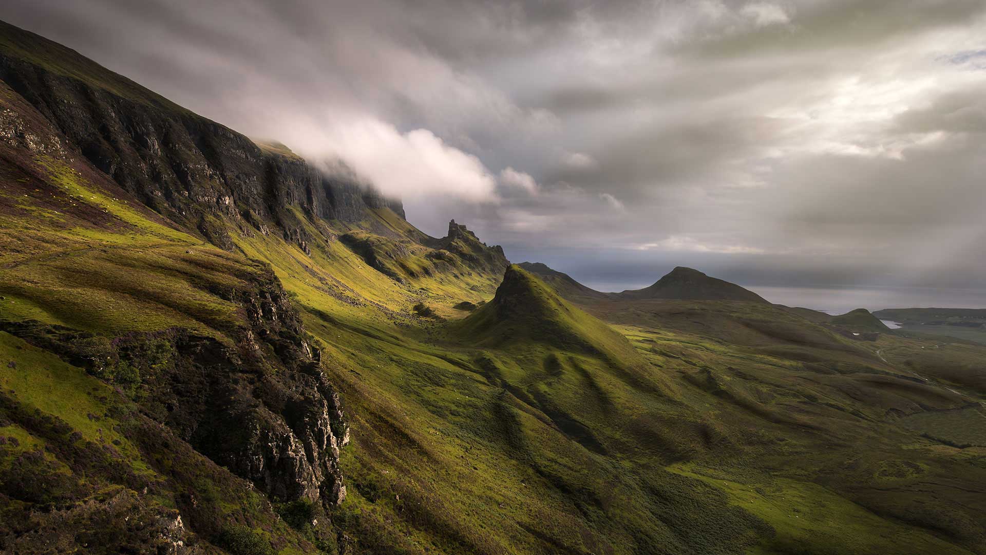 Ausblick auf Quiraing auf Skye