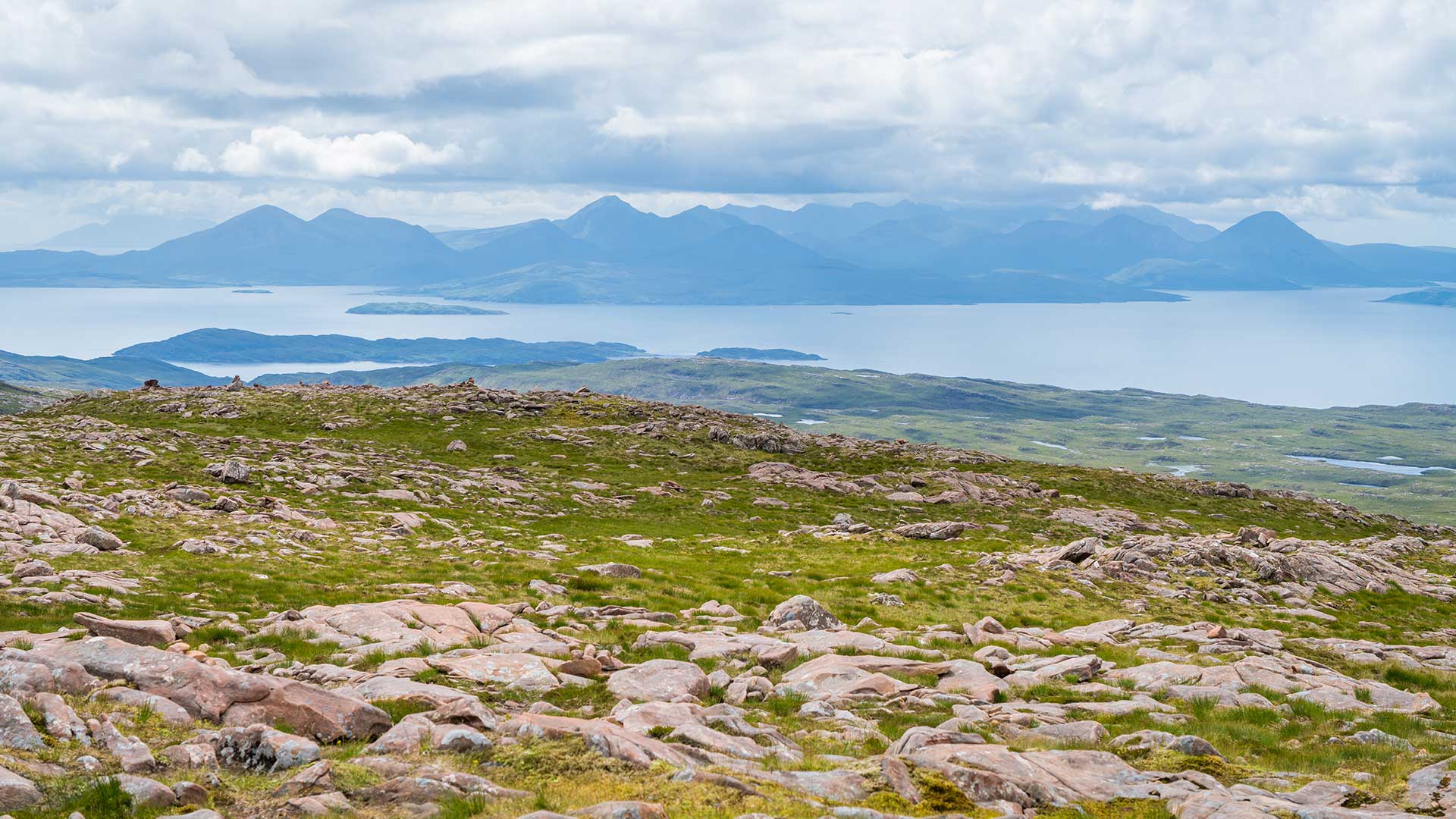 view of the islands from bealach an ba viewpoint