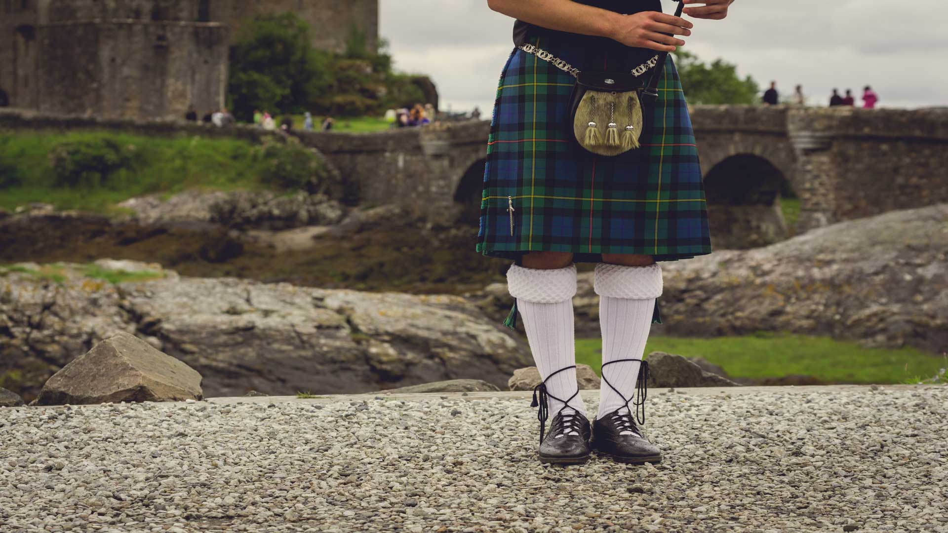 Man in a Scottish kilt