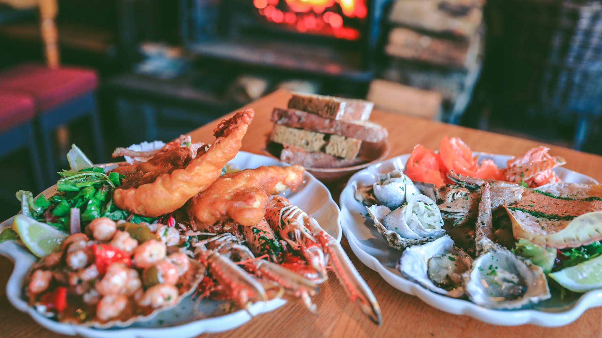 Seafood platter at Applecross Inn, Scotland