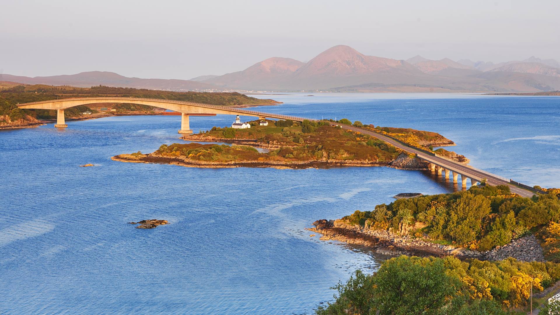 Skye Bridge connecting the island with the mainland, Scotland