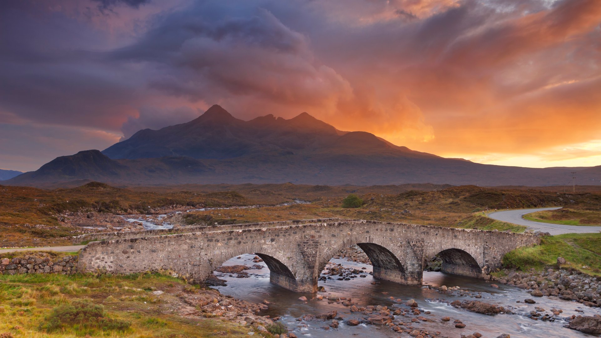 The Cuillin Mountains from Sligachan, Isle of Skye