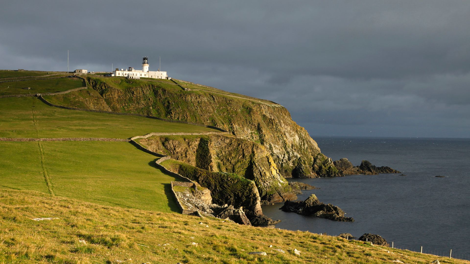 sumburgh head on shetland, scotland