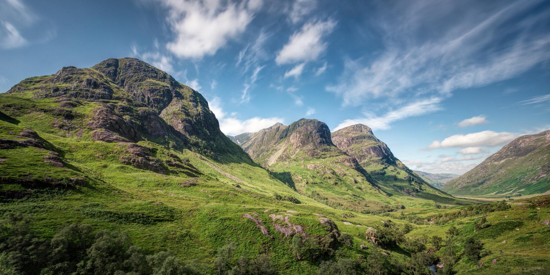 The Three Sisters mountains in Glen Coe