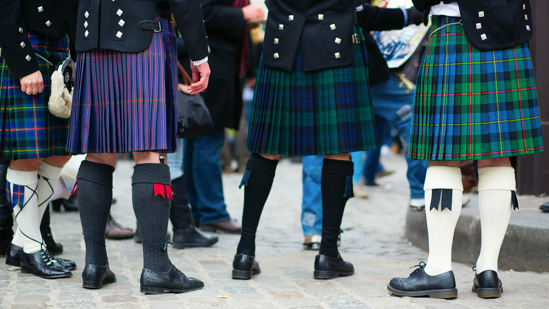 Traditional kilts, Scotland