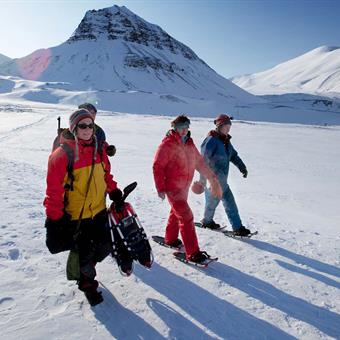 Snowshoeing in Longyearbyen, Svalbard