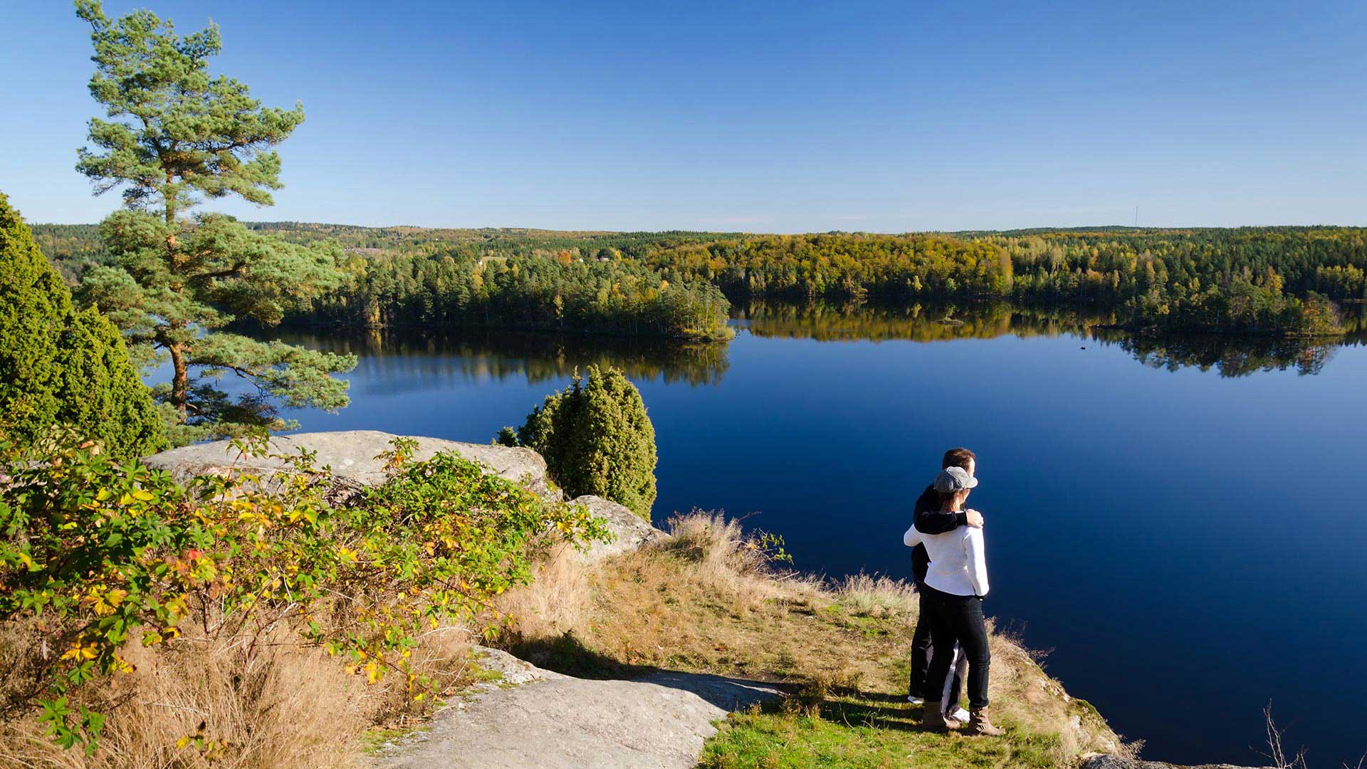 Couple enjoying their honeymoon in Sweden