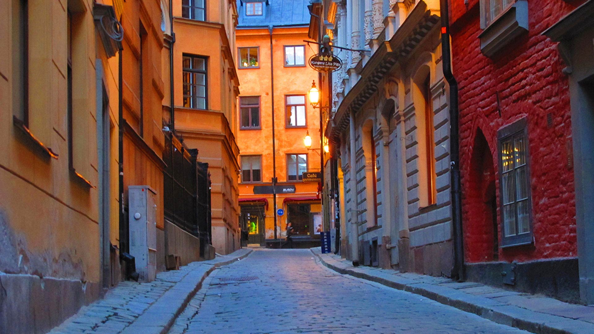 The cosy and colourful streets of Gamla Stan are a must-see in Stockholm.