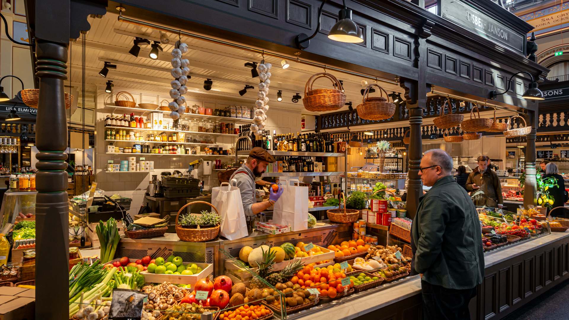 Ostermalm's Saluhall food market in Stockholm