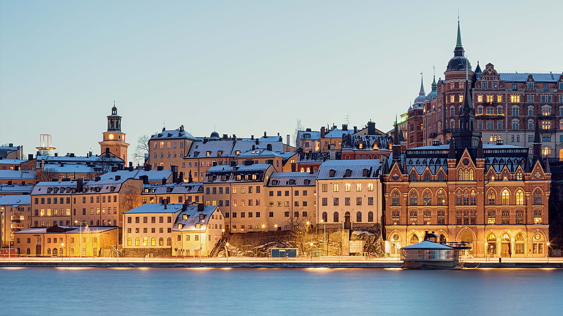 Looking onto the Södermalm waterfront