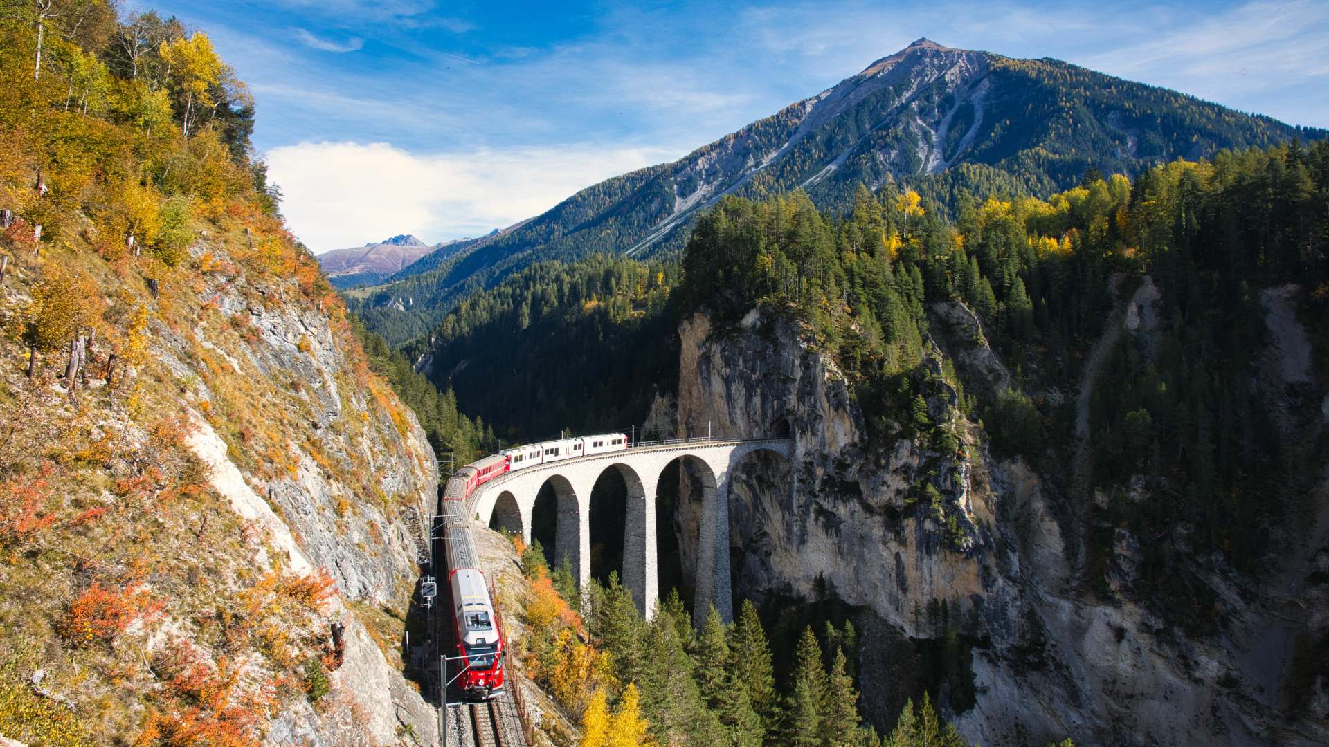 Glacier Express railway in Switzerland