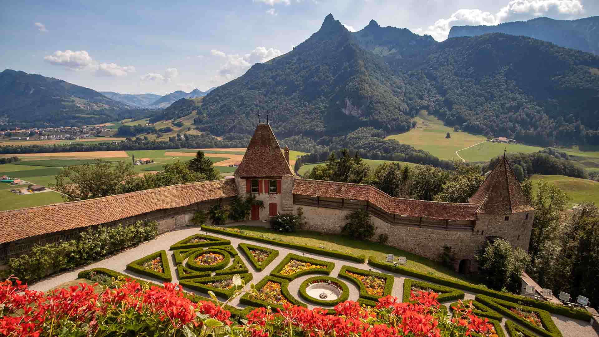 Gruyeres castle garden, Switzerland