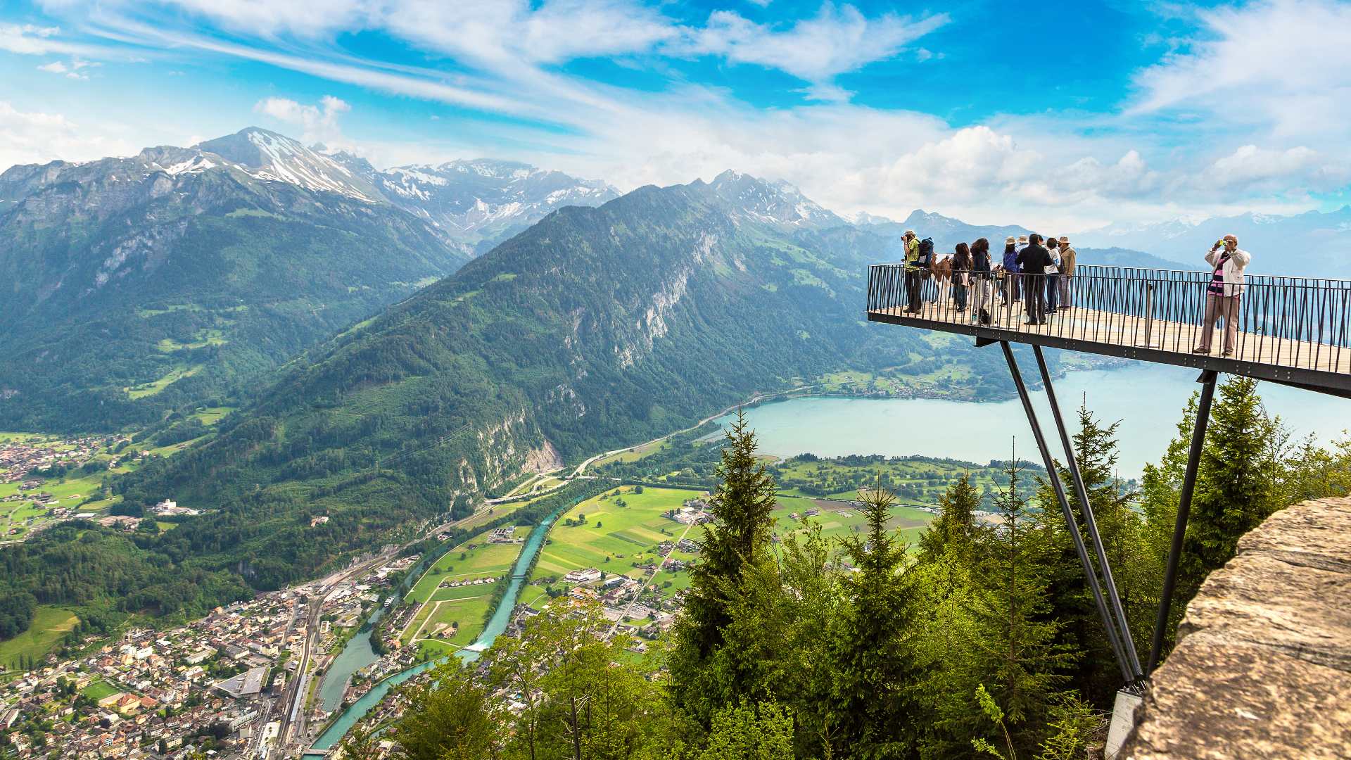 Observation deck at Harder Kulm, Switzerland