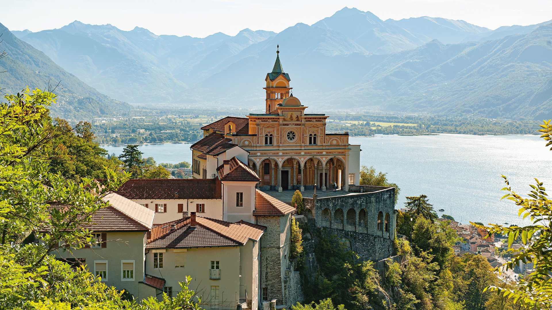 Madonna del Sasso overlooking Lake Maggiore, Switzerland