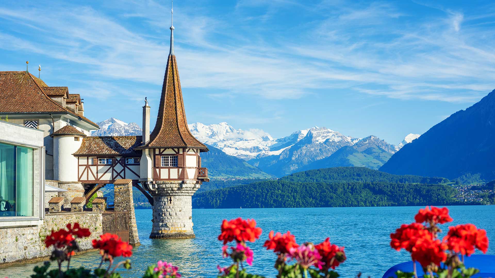 Oberhofen Castle, Lake Thun, Switzerland
