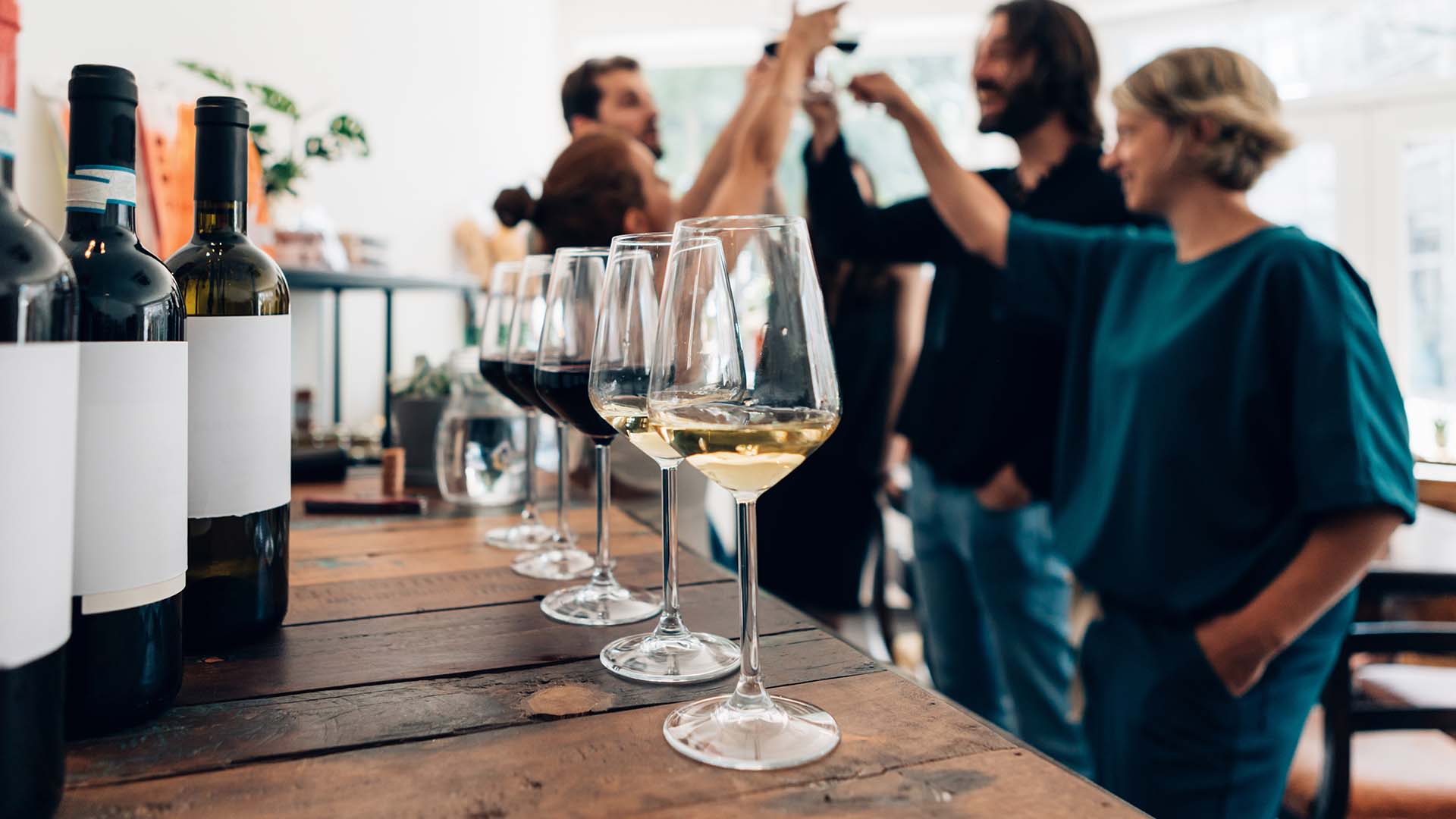 People drinking wine, Switzerland