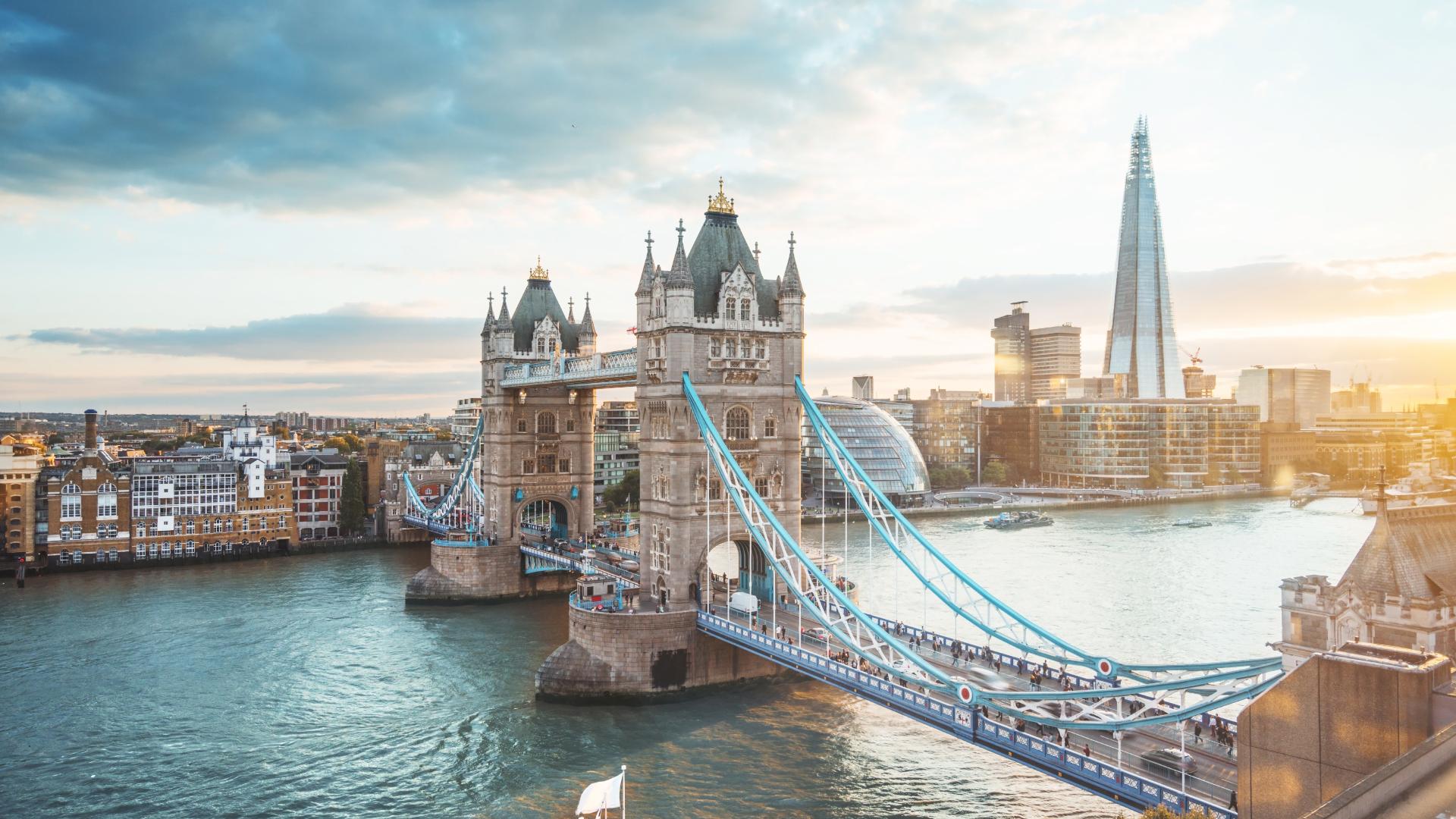 Tower Bridge, London, during golden hour